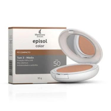Imagem de Pó Compacto Episol Color FPS50 Tom 3 Médio 10g