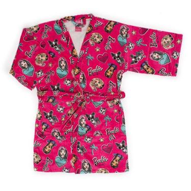 Imagem de Roupão Infantil Döhler Barbie, M, Estampado