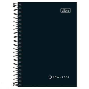 Imagem de Caderneta 1/8 Espiral 80 Folhas Organizer Preto Tilibra
