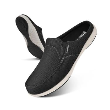 Imagem de Chinelos masculinos com suporte de arco, chinelos masculinos respiráveis com forro de veludo, tamanco ortopédico para fascite plantar, sapatos internos e externos com sola de borracha antiderrapante