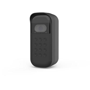 Imagem de HOLACA Capa protetora de silicone para teclado de vídeo myQ Smart Garage Door com câmera grande angular, capa protetora antiarranhões para proteção total (preta, direita)