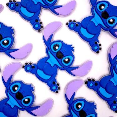 Imagem de Aplique de silicone infantil stitch (1 par) - IMPORTAÇÃO, STITCH AZUL 