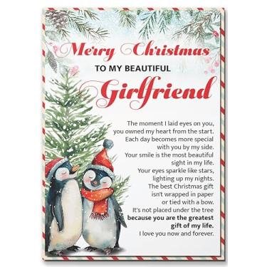 Imagem de BlinkWishes Cartão de Natal para namorada, namorada, cartão de felicitações de Natal com envelope e selo, cartão de Natal engraçado para namorada, presente de Natal para namorada