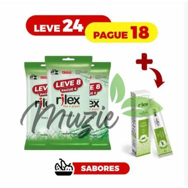 Imagem de Kit Leve 24 Pague 18 Preservativo camisinha Rilex Sabor Menta - (3 Pct