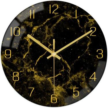Imagem de Relógio de parede VIKMARI Modern Marble Texture 30cm operado por bater