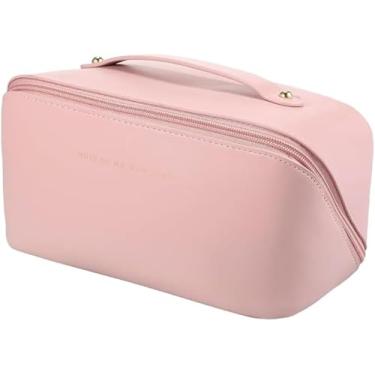 Imagem de Bolsa Cosmética de Viagem – Necessaire Feminina de Maquiagens para Viagem | Organizador de Cosméticos (Rosa)