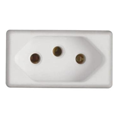 Imagem de 2X Módulo Tomada 20A 2P+T Tramontina Liz Cor Branco