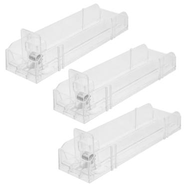 Imagem de IMIKEYA 3 prateleiras de exibição de loja de 24 cm - Rack de vitrine automático de fósforos com empurradores para o mercado de varejo - para organizar produtos e melhorar a apresentação da loja