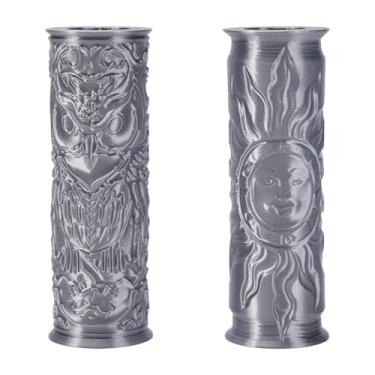 Imagem de UNICRAFTALE 2 peças, 2 estilos, rolo de textura de argila, molde de ácido polilático para polímeros de argila, ferramenta de gravação de argila, rolo de impressão de cerâmica de pássaro para