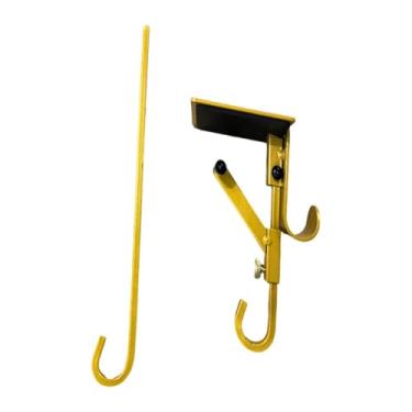 Imagem de MotiveTech Suporte para Meias de Natal, Pendurado para Instalar, Cabide de Guirlanda de Metal, Decoração de Natal para Prateleira, Festival, Casa, Ouro, Tamanho real