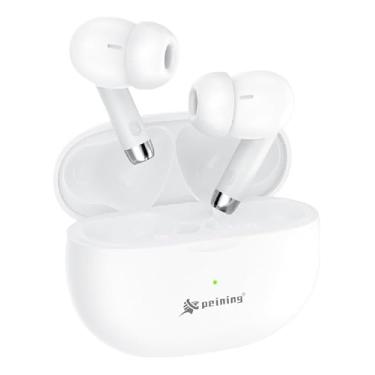 Imagem de Fone de Ouvido Bluetooth 5.4 Sem Fio TWS – Microfone Embutido, Cancelamento de Ruído, Bateria Longa, IPX4 à Prova D’Água, Design Esportivo Ergonômico, Compatível com iPhone e Android (Branco)