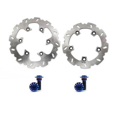 Imagem de Arashi Discos de freio dianteiros traseiros rotores com parafusos de montagem para Suzuki AN Burgman 250 1998-2002, AN Burgman 400 1999-2000, peças de acessórios de reposição de motocicleta