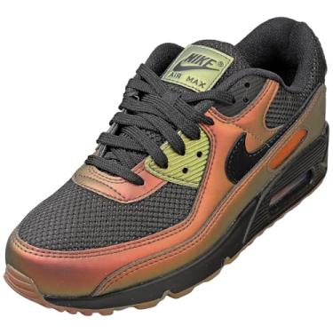 Imagem de Nike Tênis masculino Air Max 90, preto escuro avermelhado metálico cobre, 38, Preto preto escuro avermelhado metálico cobre, 9.5 US