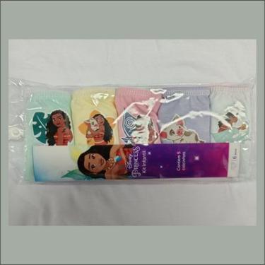 Imagem de KIT C/5 CALCINHAS INFANTIL 100% ALGODÃO PRINCESAS DISNEY MOANA 012-02 TAM 06