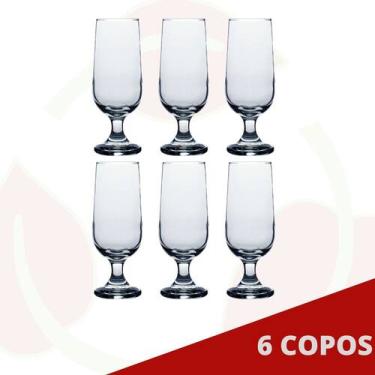 Imagem de 6 Taça de Chopp Vidro Cerveja Drink Coqueteis 300ML - NADIR FIGUEREIDO