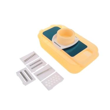 Imagem de Generic Picador de alimentos versátil compacto design destacável ferramenta de cozinha reutilizável com alça ralador de tomate profissional picador de cebola, Amarelo