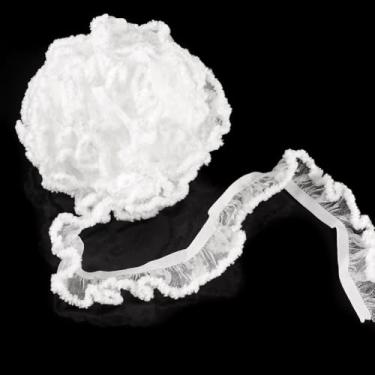 Imagem de Fita de nylon e elastano de 23 mm/pacote de fio de nylon para joias faça você mesmo, chaveiro, artesanato, material de fabricação, 5 m/pacote (branco)