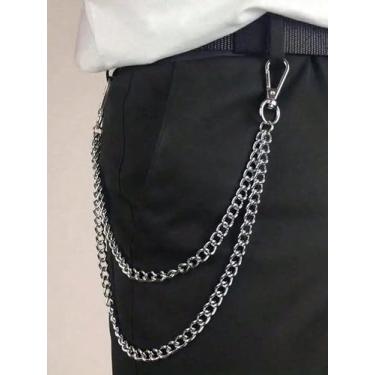 Imagem de Acessório de corrente de calça masculina para decoração de cintura estilo punk hip-hop, Medium, Metal não precioso, Sem Pedra Preciosa