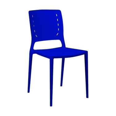 Imagem de Cadeira Empilhável Saturno Azul Bic Em Polipropileno Acrilys
