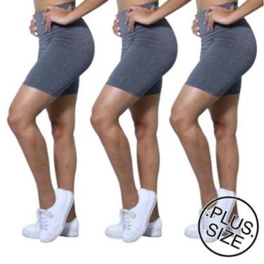 Imagem de Kit 3 Bermudas Plus Size Heide Ribeiro Silver Fitness-Feminino