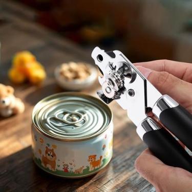 Imagem de Generic 1 abridor de lata portátil 3 em 1 abridor de latas e abridor de garrafas PP ferro prateado preto 5,3 x 19,5 cm