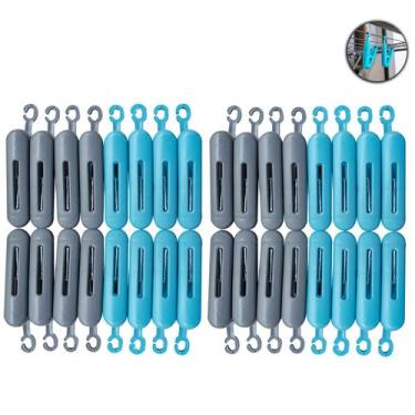 Imagem de Prendedor de Roupa Pregador com Gancho 32 Unidades Reforçado - Secalux