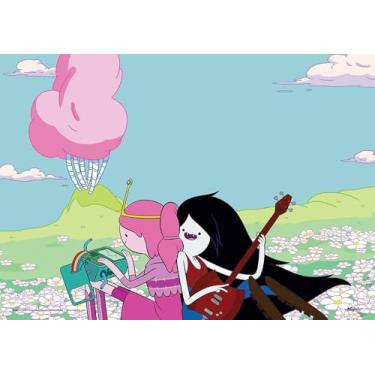 Imagem de MIGHTYPRINT Hora de Aventura – Princesa Bubblegum & Marceline – Arte de parede de 61 cm x 43 cm – Oficialmente Licenciada Colecionável – Ideal para presentear e colecionar