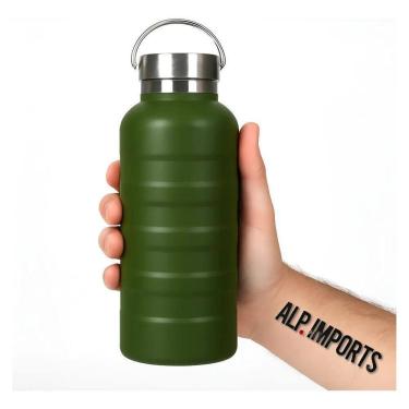 Imagem de Garrafa Térmica Squeeze De Academia Inox Água 1 Litro Sp Ver