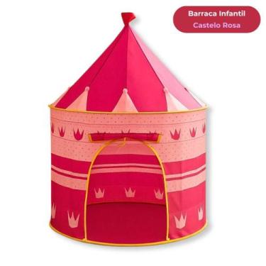 Imagem de Barraca Cabana Infantil Tenda Castelo Conto de Fada Azul ou Rosa para 
