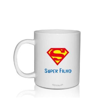 Imagem de Caneca Branca Personalizada Dia Das Crianças Super Filho - Krystalon