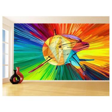 Imagem de Papel De Parede 3D Animais Pop Art Golfinho Cor 3,5M Pxa280 - Você Dec