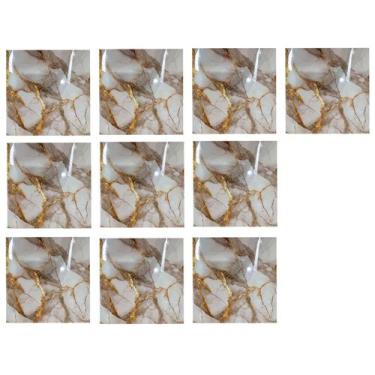 Imagem de Placa Adesiva Marmore 3D Kit 10 uni Autocolante Reforma Obra Casa Quar