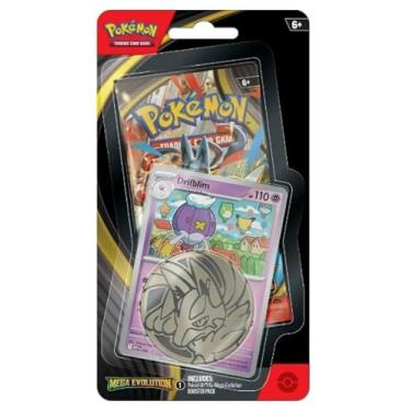 Imagem de Pokemon Mega Evolutions TCG Trading Card Game 1 Booster Pack with Promo Card and Coin (Drifblim)