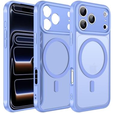 Imagem de ivoler Capa magnética para iPhone 17 Pro de 6,3 polegadas [compatível com Magsafe] [proteção de nível militar de 15 pés] Capa com carregador magnético para, traseira translúcida fosca para capa 17 Pro