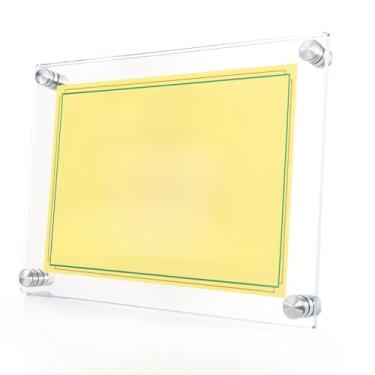 Imagem de Moldura Acrílica Porta Diploma A4 21x29,7 cm – Certificados, Alvarás e Documentos em acrilico