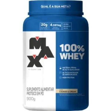Imagem de Whey Protein 100% Whey Concentrado 900g - Max Titanium - supley labora