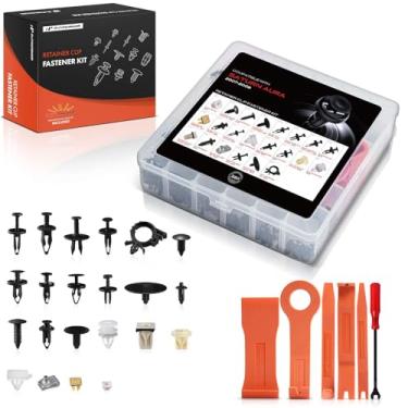 Imagem de A-Premium Kit de clipes de retenção de carro de 220 peças (21 tipos) compatível com Saturn Aura 2007-2009, painel de acabamento de porta de para-choque, conjunto de reposição de fixador de rebite de