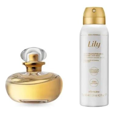 Imagem de Kit Perfume Lily 75ml + Antitranspirante, Fragrancia Bouquet Floral