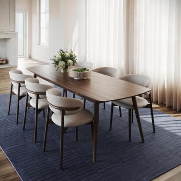 Imagem de Nuloom Kailani Tapete abstrato 1,5 x 20,3 m lavável à máquina para sala de estar, quarto, sala de jantar, azul