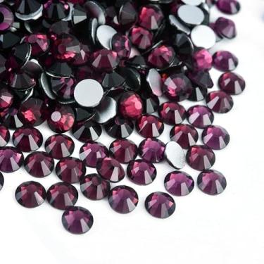 Imagem de 1500 peças de strass de 1,5 mm para arte de unhas, cola brilhante em pedras preciosas para capa de telefone DIY, fabricação de joias, artesanato - mistura de várias cores (roxo escuro)