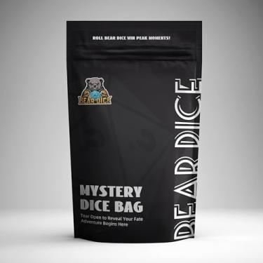 Imagem de Mystery Dice Set of 7 Polyhedral Dice, DND Dice Set with Storage Bag and Rarity Card, Dice, for Role Playing, Table Games