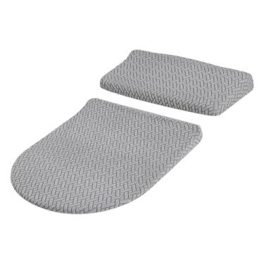 Imagem de IEUDNS Conjunto de para tampa de vaso sanitário da caixa acoplada, fácil de instalar, de, substituição direta, lavável, Cinza Claro