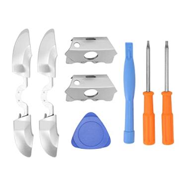 Imagem de Generic Peças de Acionadores de Botão de Substituição Atualizadas para Controlador One, Amortecedor Durável e Resistente Ao Desgaste para Jogadores, ABS Prata, Pacote Com 2