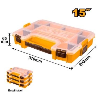 Imagem de 01 Organizador Maleta Empilhável Ingco 37X29X6,5Cm Pbx1511