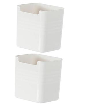 Imagem de 2 caixas de armazenamento de mesa, prateleiras de armazenamento de plástico para cozinha de escritório, banheiro e penteadeira, economizando espaço