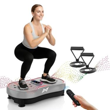 Imagem de AXV Placa vibratória fitness plataforma exercício máquina vibratória agitação corpo inteiro tremor suporte vibratório shake board esporte academia para perda de peso queimador de gordura para mulheres