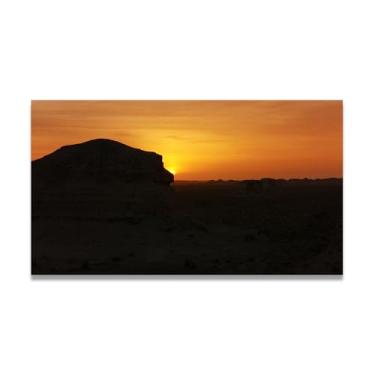 Imagem de LKXGRRSFG A obstrução do pôr do sol brilha foto real cidade mar neve vale pastagem rio pôr do sol nascer do sol impressão em tela decoração de parede 20 x 36 cm sem moldura