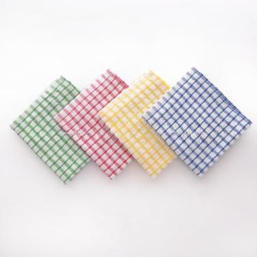 Imagem de Conjunto de 6 toalhas de cozinha, toalhas de mão xadrez de 30 x 30 cm para cozinha, prato e toalha de chá