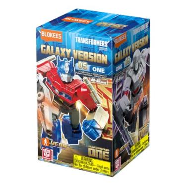 Imagem de Blokees Transformers Galaxy Versão 05 One, Kit de Modelo Montável, 40-48 Peças, Dourado, Azul e Vermelho, para Crianças Acima de 3 Anos, Tema Autobots, Brinquedo de Montar