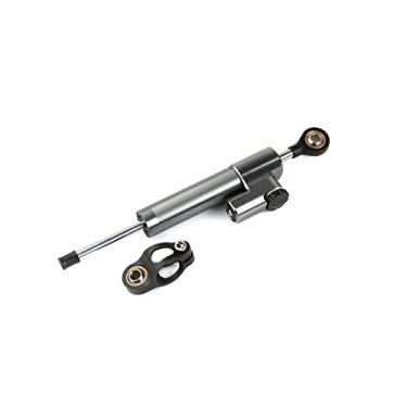 Imagem de IENYU Amortecedor de motocicleta Amortecedor de direção CNC Amortecedor de direção elétrica amortecedores de estabilização direcional para scooters (cinza preto)